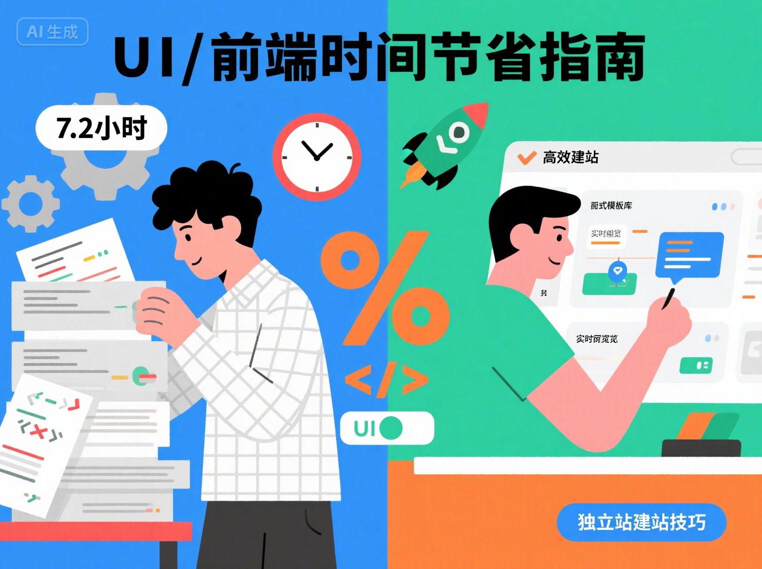 独立站建站，如何在 UI 和前端上节省 90% 时间？