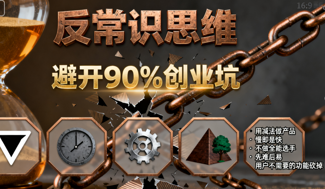 避开90%创业者踩的坑：比努力更重要的“反常识”思维